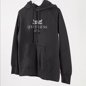 Levi’s Sports Hoodie Sz S Black Graphic NWT